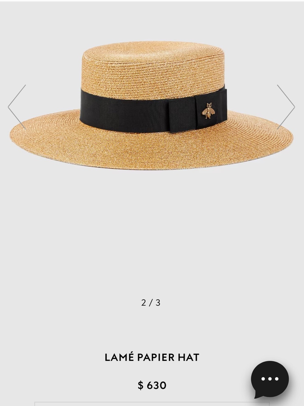 Gucci Lamé Hat - Picture 4 of 4
